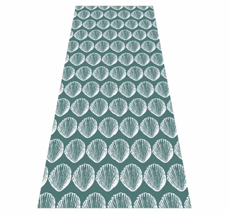 Animal vinyl rug with retro seashell design - TenStickers