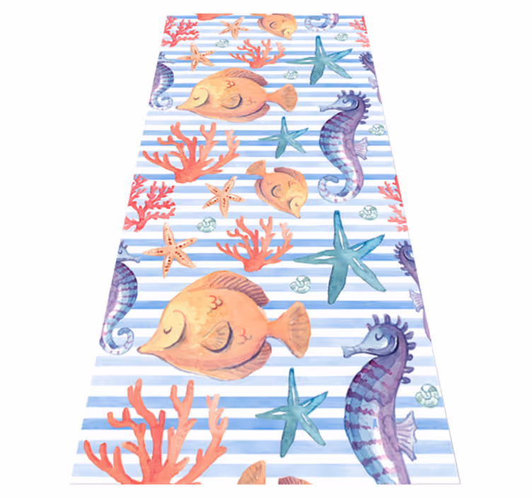 Animal vinyl rug sea life patterns - TenStickers