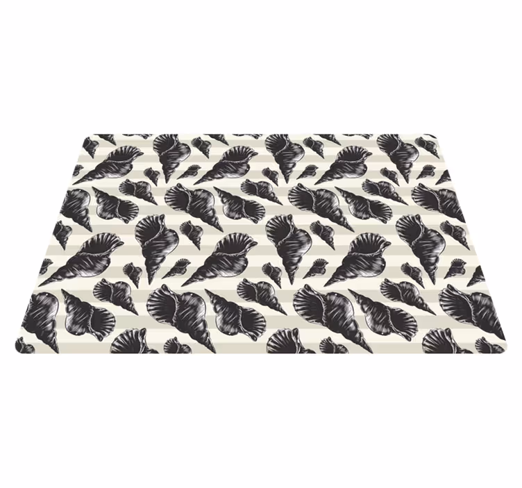 Animal vinyl rug hand-drawn seashell vintage - TenStickers