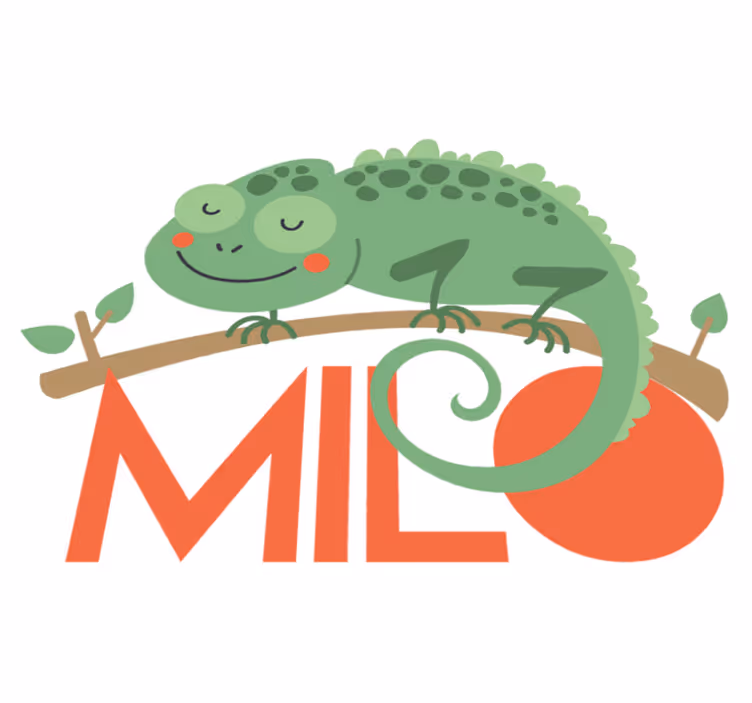Chameleon personalized animal vinyl rug - TenStickers
