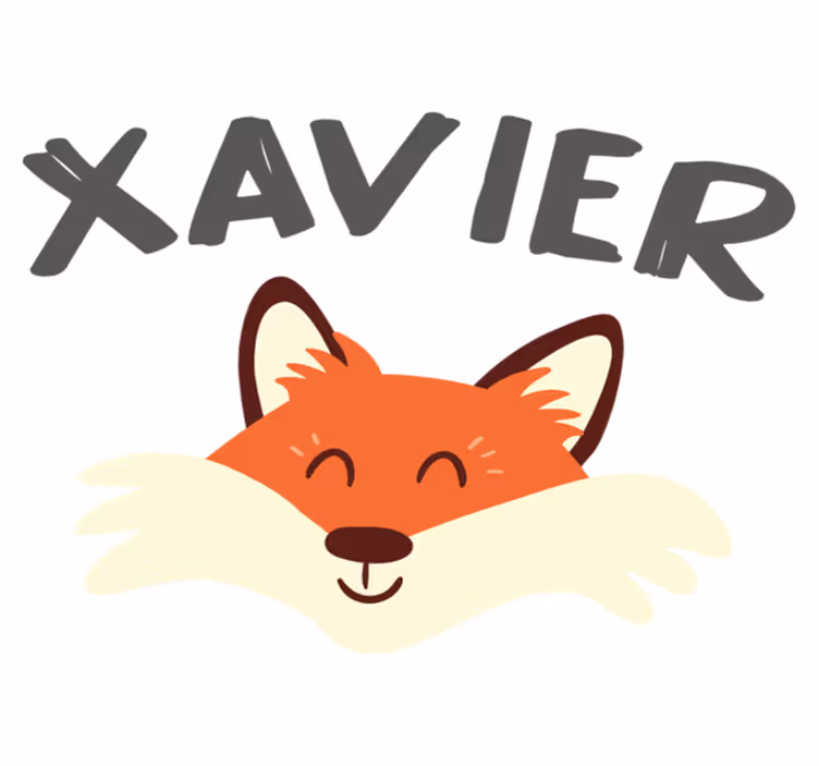 Animal vinyl rug playful fox head - TenStickers
