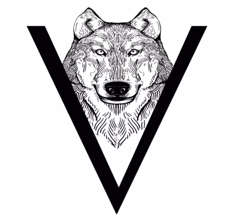Animal vinyl rug wolf design - TenStickers