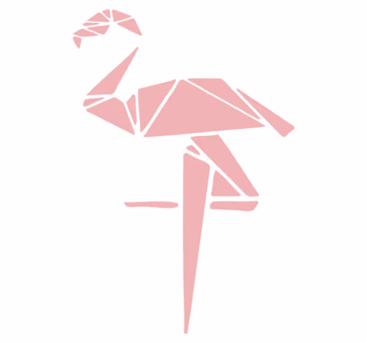 Animal vinyl rug with stylish flamingo design - TenStickers