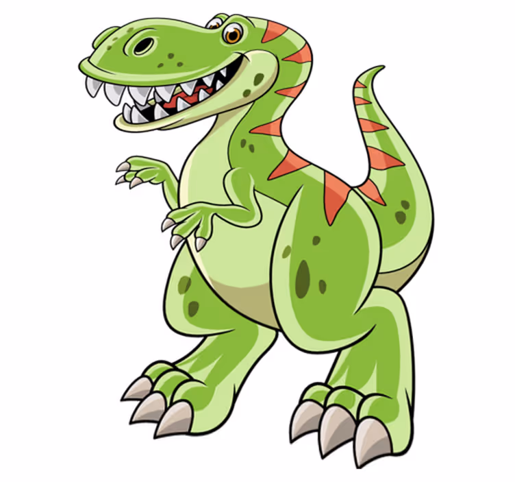 Animal vinyl rug cartoon t-rex design - TenStickers