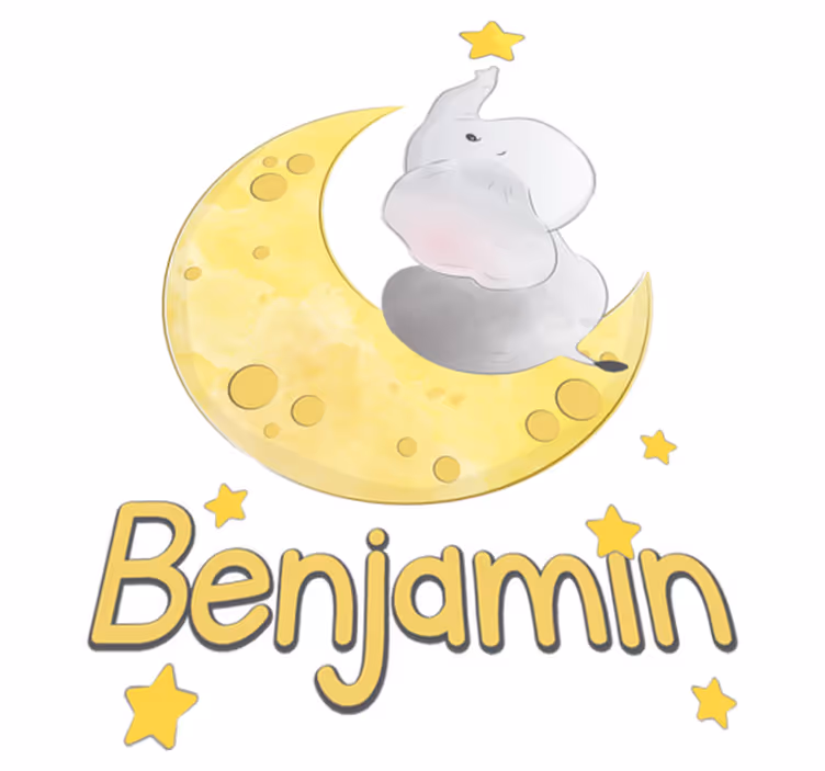 Animal vinyl rug moon and stars with name - TenStickers