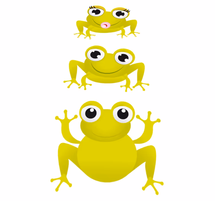 Baby frogs animal vinyl rug - TenStickers