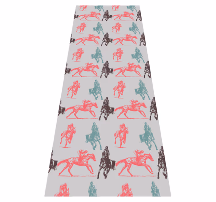 Animal vinyl rug in multicolor horse design - TenStickers