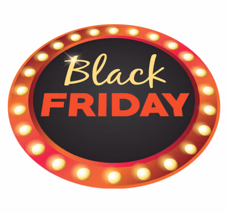 Black friday vinyl rug red round sale - TenStickers