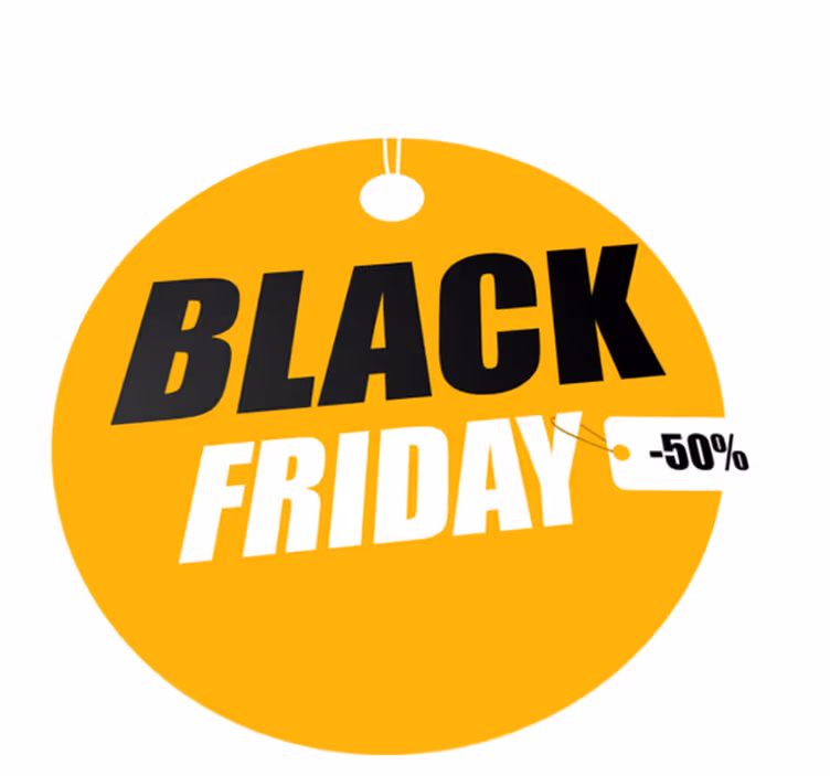 Black friday vinyl rug personalised circle design - TenStickers