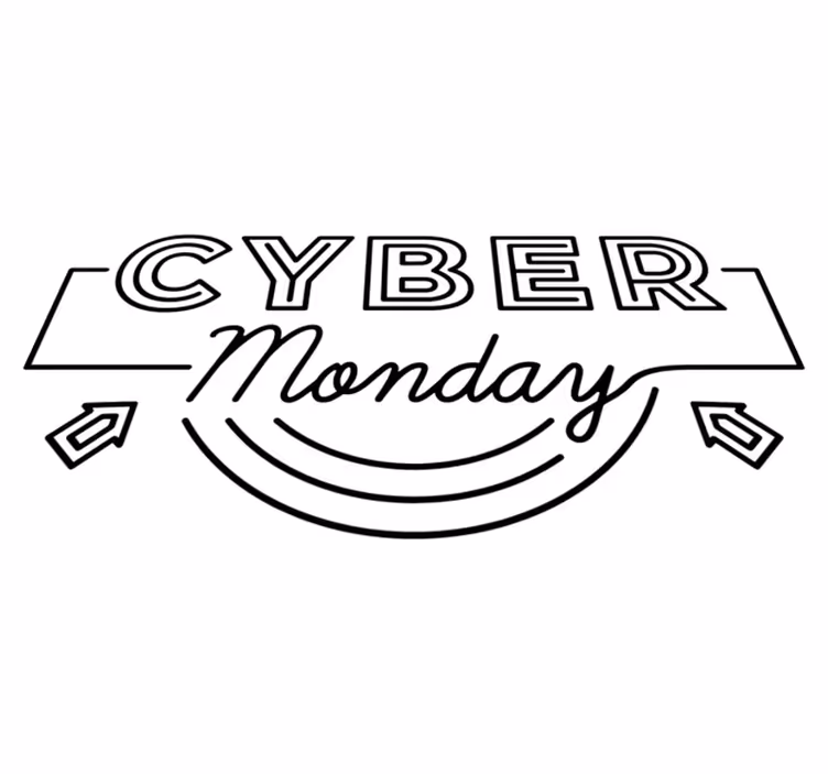 Black friday vinyl rug cyber monday arrows rug - TenStickers