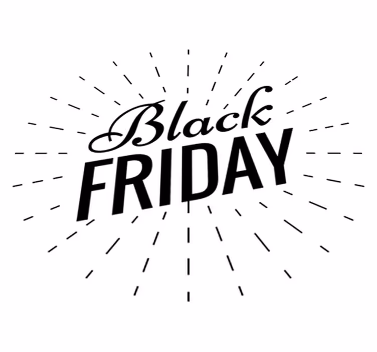 Black friday vinyl rug with elegant shimmer design - TenStickers