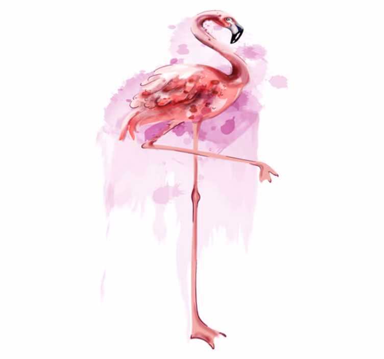 Animal vinyl rug elegant flamingo design - TenStickers