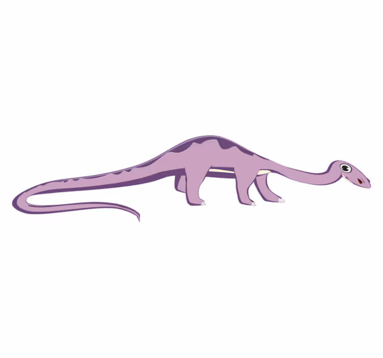 Animal vinyl rug friendly long-necked dinosaur - TenStickers