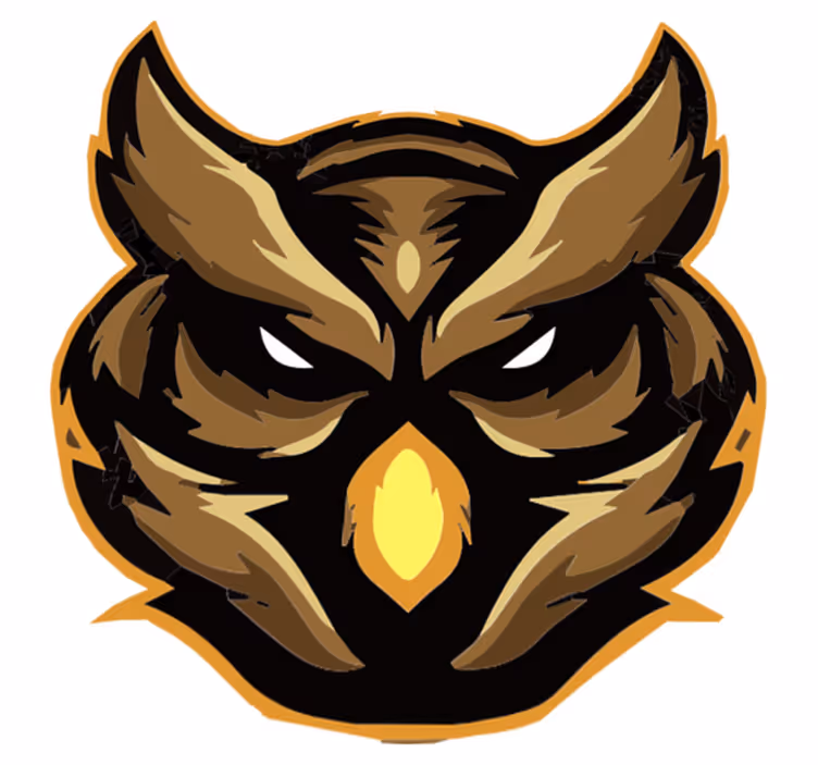 Fierce owl emblem animal vinyl rug - TenStickers