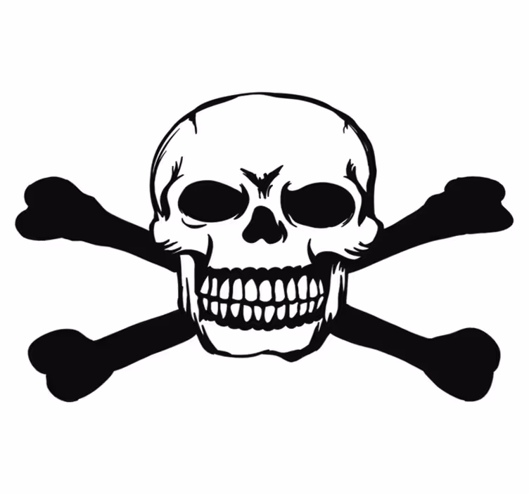 Halloween vinyl rug skull for car - TenStickers