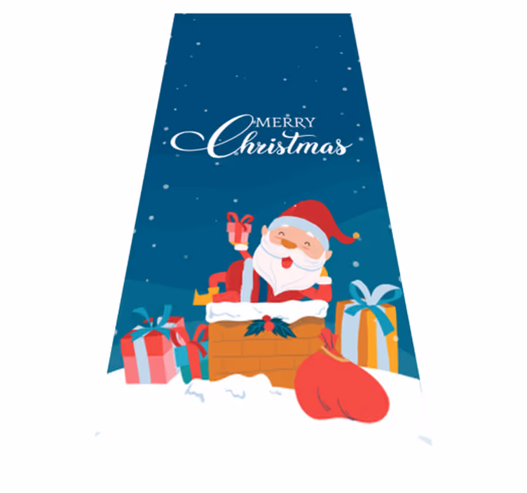 Christmas vinyl rug we have a jolly santa claus - TenStickers