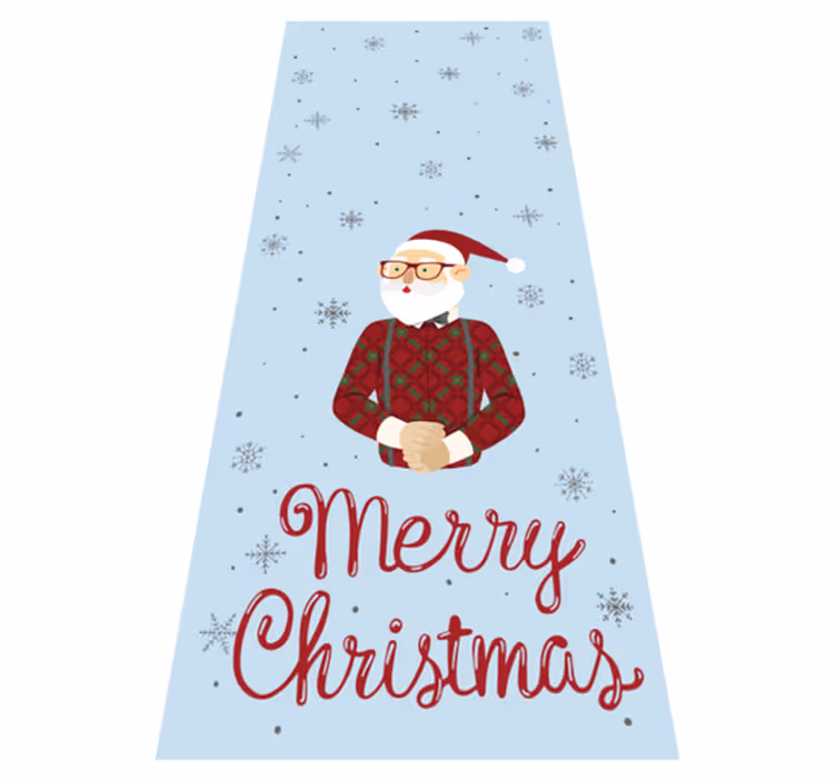 Christmas vinyl rug for a joyful hipster holiday - TenStickers