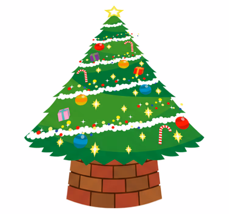 Christmas vinyl rug christmas tree mat - TenStickers