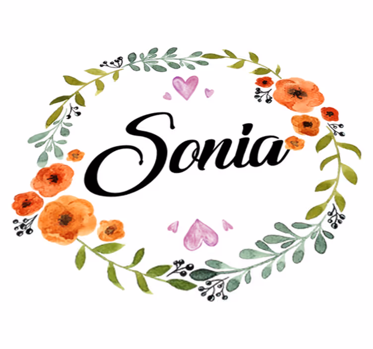Floral vinyl rug customisable floral crown - TenStickers