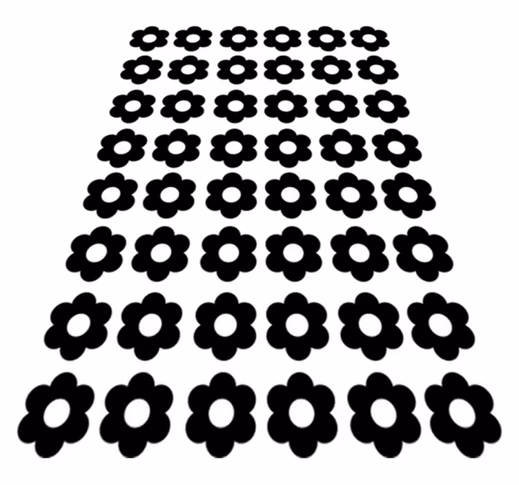 Floral vinyl rug flower sticker sheet - TenStickers