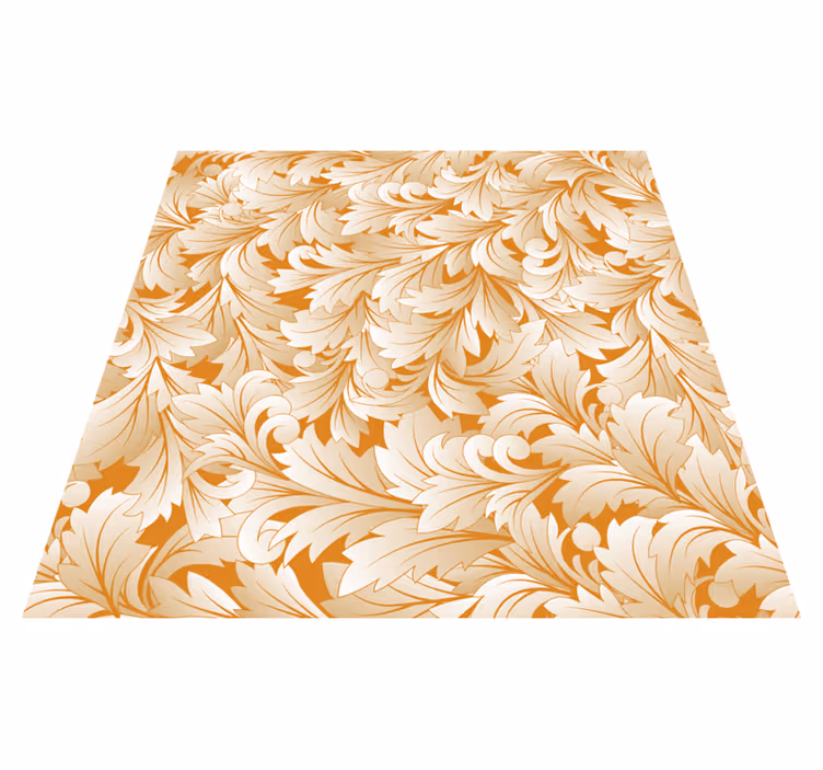 Floral vinyl rug with elegant floral design - TenStickers