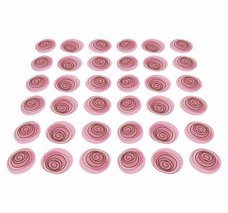 Pink floral ornament floral vinyl rug - TenStickers