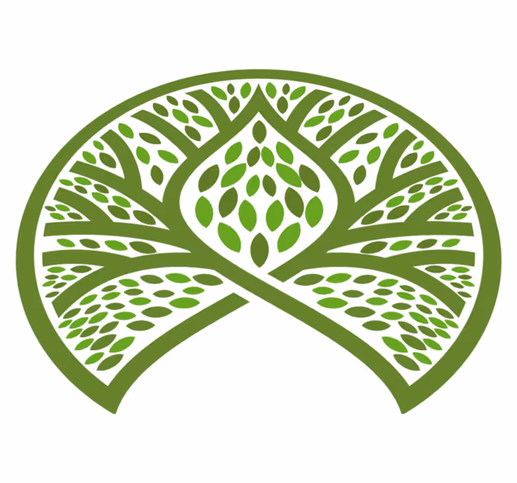 Floral vinyl rug with leafy nature design - TenStickers