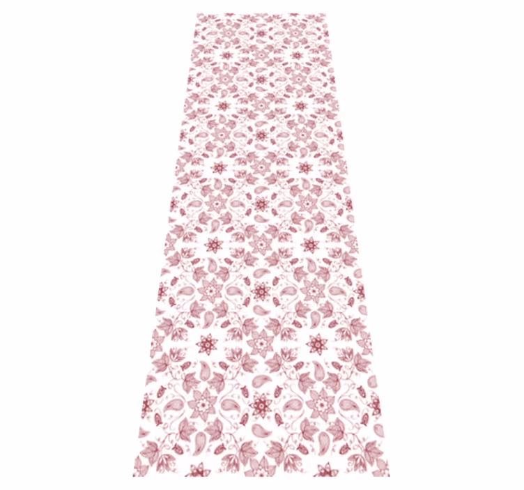 Floral vinyl rug floral design mat - TenStickers