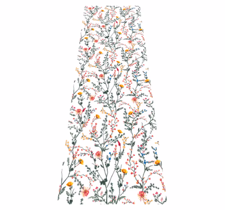 Floral vinyl rug thin minimalistic garden - TenStickers