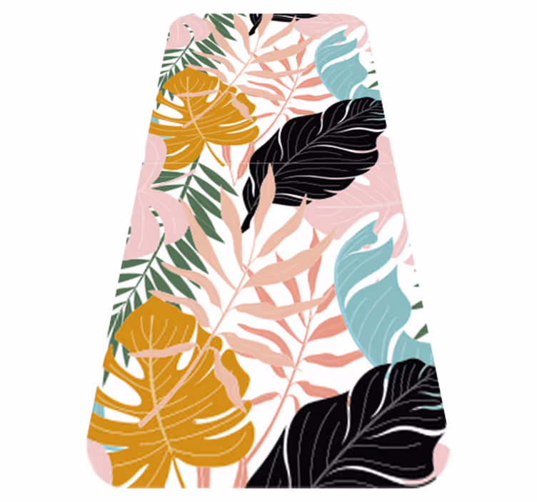 Floral vinyl rug in vibrant abstract floral design - TenStickers