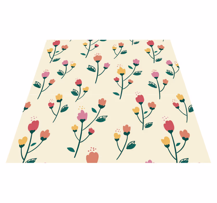 Flower rug poppy painting - TenStickers