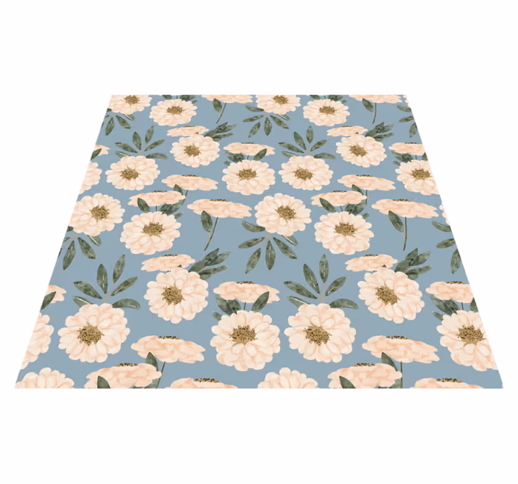 Flower rug in vibrant exotic colors - TenStickers