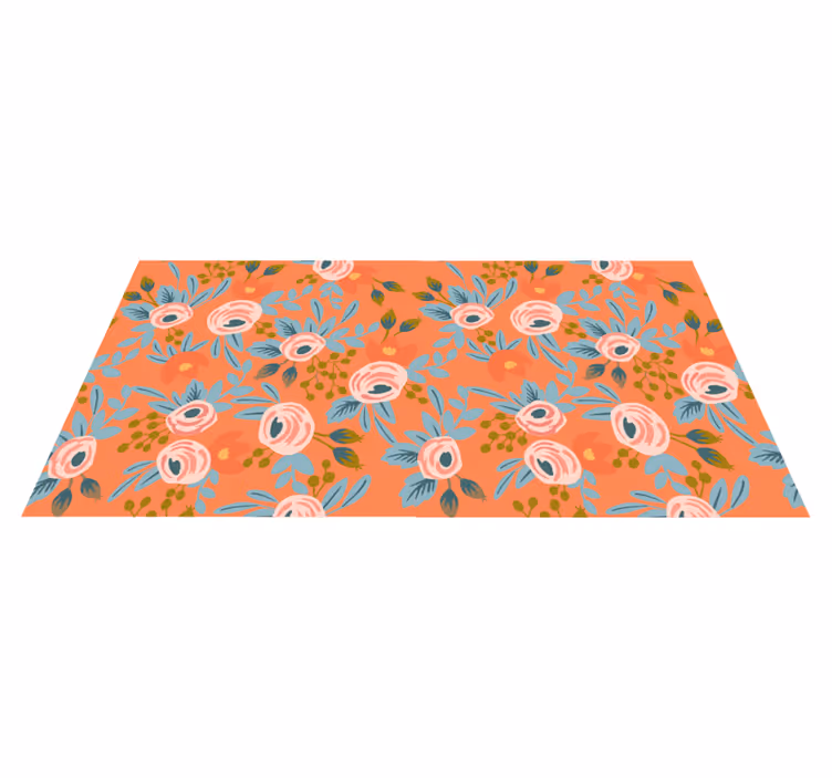 Flower rug watercolor roses design - TenStickers