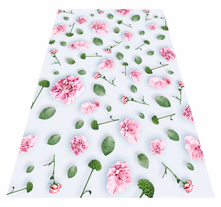Flower rug with blooming plants and flowers - TenStickers