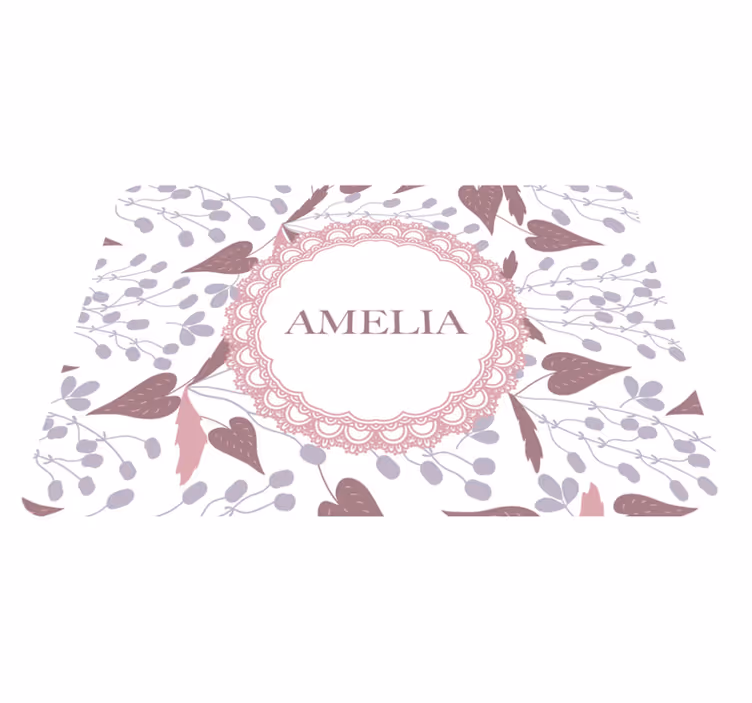 Flower rug with pastel vintage floral design - TenStickers