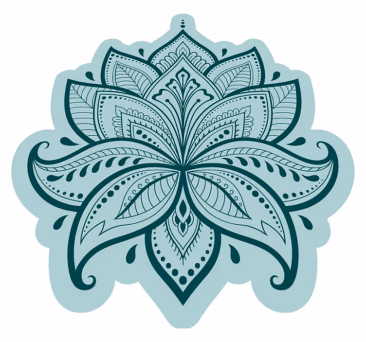 Loto flower growing flower rug - TenStickers