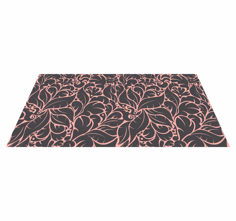 Floral vinyl rug in a vintage floral pattern - TenStickers