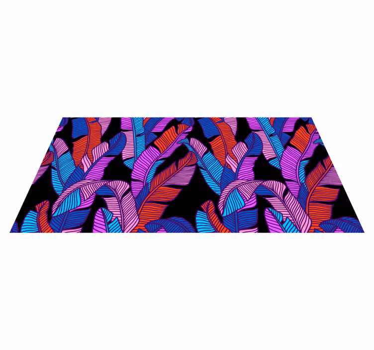 Floral vinyl rug with vibrant floral design - TenStickers