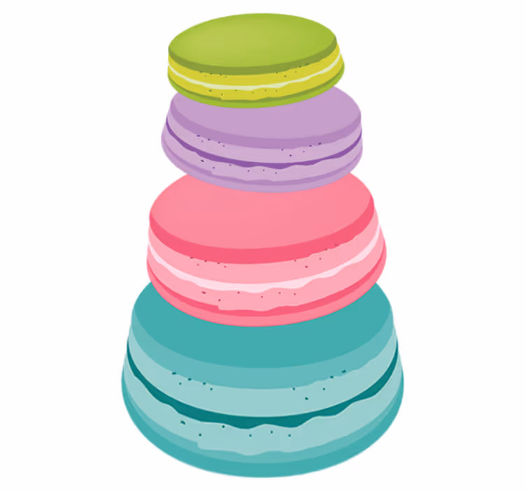 Kitchen vinyl rug colorful macarons - TenStickers