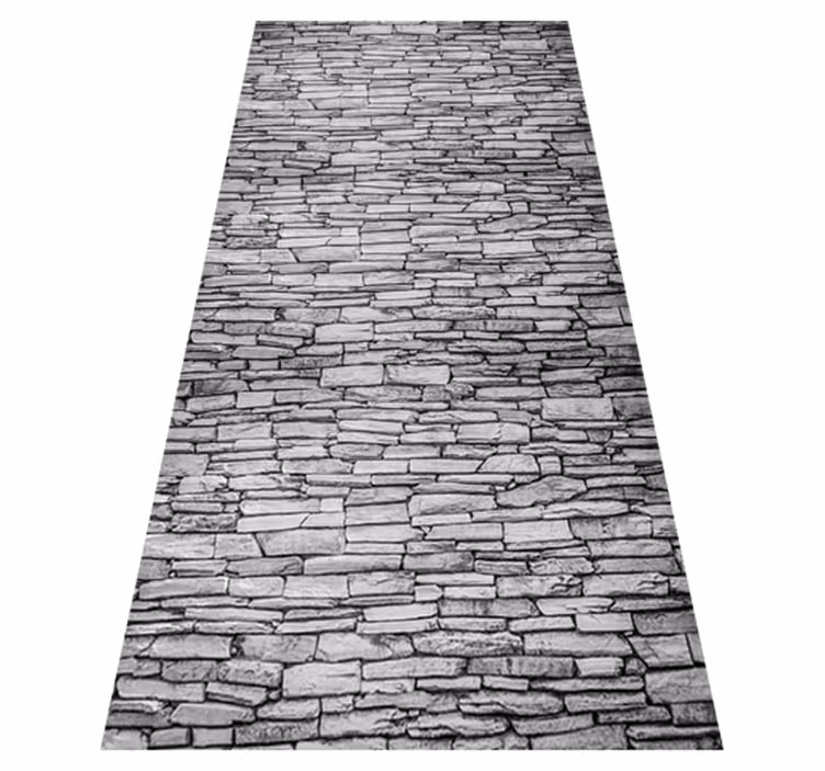 Dining room vinyl rug in arranged bricks - TenStickers