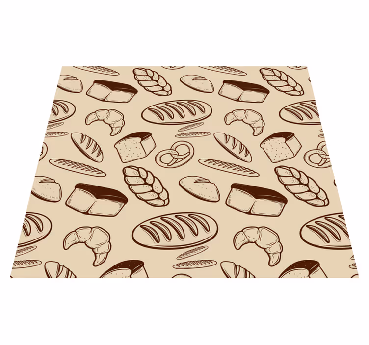Kitchen vinyl rug bakery pattern - TenStickers