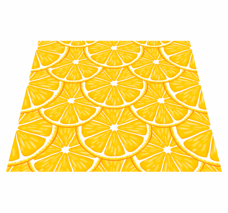 Kitchen vinyl rug in orange pattern - TenStickers