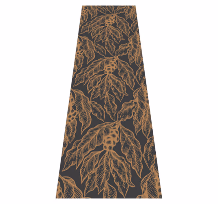 Kitchen vinyl rug with coffee branch design - TenStickers