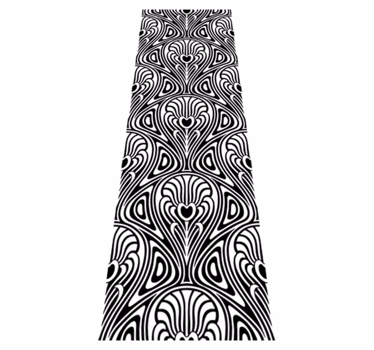 Art nouveau bathroom vinyl rug - TenStickers