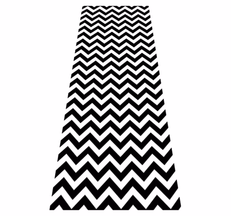 Bathroom vinyl rug with triangle lines - TenStickers