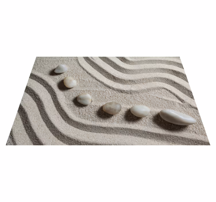 Bathroom vinyl rug zen path sand shower vinyl - TenStickers
