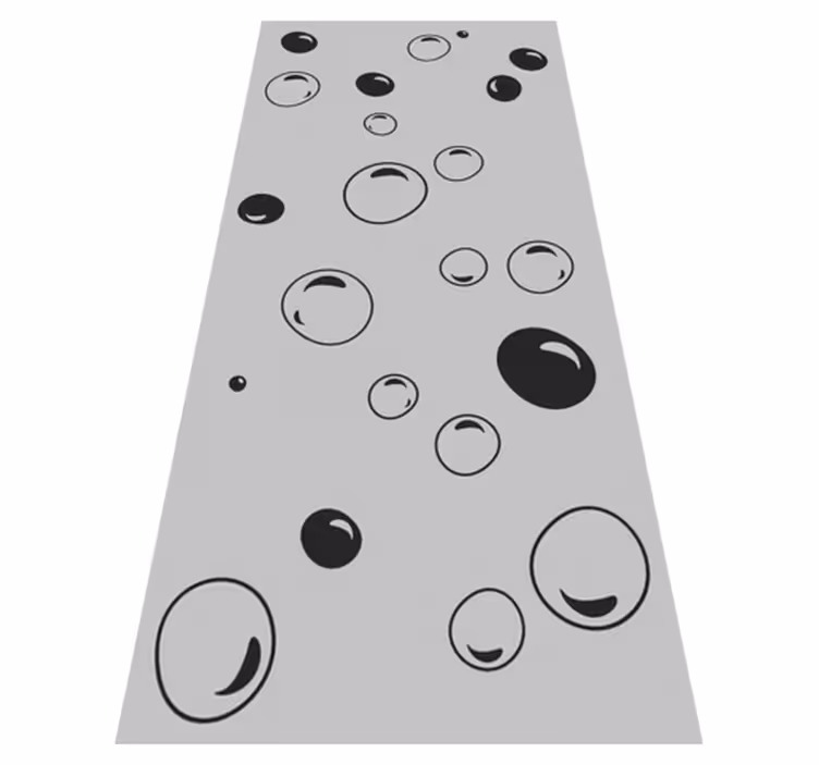 Bubbles shower bathroom vinyl rug - TenStickers
