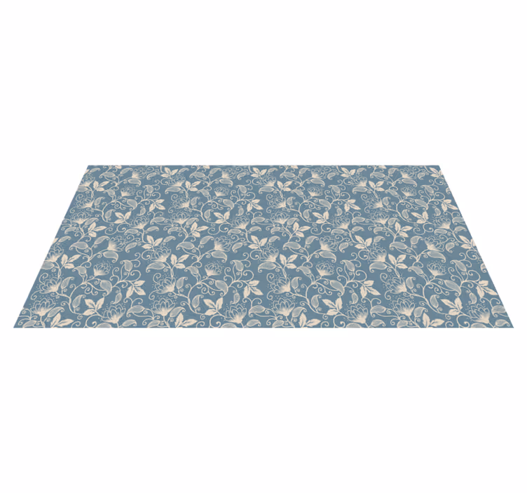 Floral vinyl rug with flower design - TenStickers