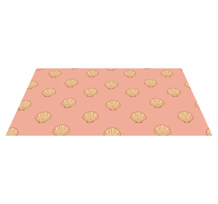 Floral vinyl rug seashell pattern design - TenStickers