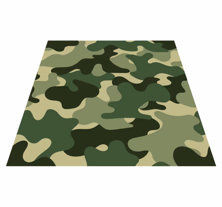Floral vinyl rug in camouflage pattern print - TenStickers